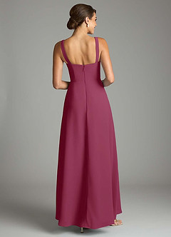 Azazie Debra Bridesmaid Dresses Mulberry A-Line with Pockets Chiffon Convertible Dress image6