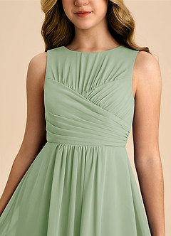 Azazie Skyla Junior Klä av A-Line i Chiffong Plisserad image7