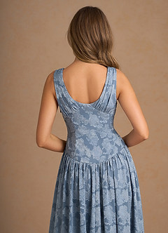Vestido Azul Polvoriento Largo Lunara image6