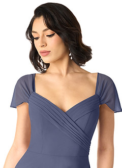 Azazie Tancie Bridesmaid Dresses Stormy A-Line Off the Shoulder Chiffon Convertible Dress image4
