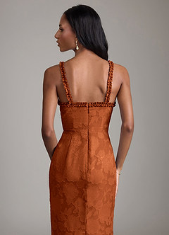 Azazie Corina Vente Finale Robe Sirène en Blumen-Burnout Rayé Black image3