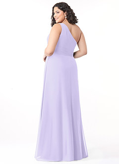 Azazie Dallas Bridesmaid Dresses Lilac A-Line One Shoulder Chiffon Dress image7