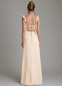 Azazie Jessamine Bridesmaid Dresses White Alabaster Mermaid Corset Chiffon Dress image7