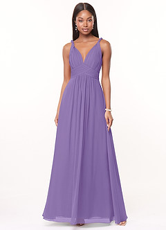 Azazie Maren Bridesmaid Dresses Tahiti A-Line Pleated Chiffon Dress image1