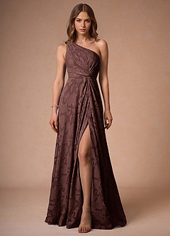 Hermosa Mocha Coco One Shoulder Maxi Dress image3