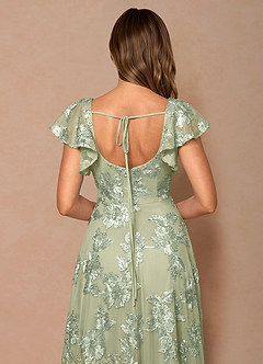 Talia Light Green Midi Dress image6