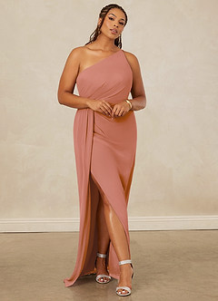Christian Siriano Bridal for Azazie 1003 Bridesmaid Dresses MAI TAI Sheath One Shoulder Chiffon Dress image8
