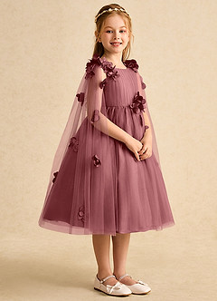 Azazie Staria Robe Demoiselle D'honneur Fillette Robe Princesse en Tulle Rayé Améthyste image8