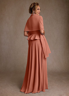 Azazie Josabeth Mother of the Bride Dresses MAI TAI A-Line Pleated Chiffon Dress image3