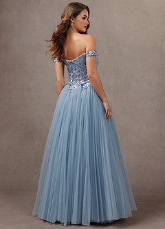 Ariella Powder Blue Shimmer Maxi Dress image6