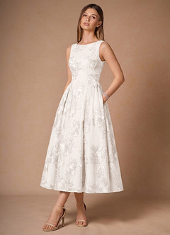 Casey Cloud White Midi Dress image4