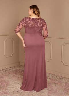Azazie Alisondra Mother of the Bride Dresses Desert Rose Sheath Scoop Lace Lace Dress image11
