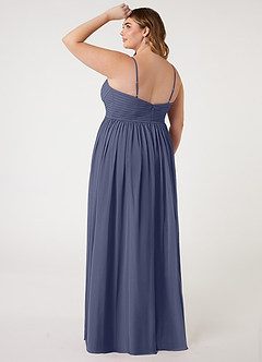 Azazie Alia Bridesmaid Dresses Stormy A-Line Pleated Chiffon Dress image9