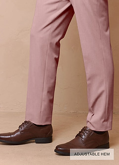front James Dusty Rose Structured Stretch Suit