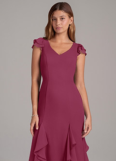 Azazie Nessa Abiti da Damigella Abito A-Line in Chiffon Gelso image7