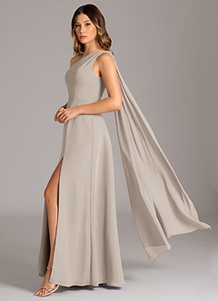 Azazie Tella Jurken voor bruidsmeisjes Jurk van Chiffon met A-lijn One-shoulder Vorst image1