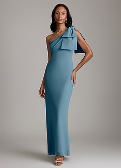 Azazie Yuanna Bridesmaid Dresses Bermuda Mermaid One Shoulder Chiffon Dress image1