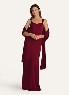 front Azazie Matching Color Stretch Satin Shawl