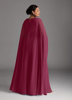Azazie Isa Mother of the Bride Dresses Mulberry A-Line V-Neck Pleated Chiffon Dress image8