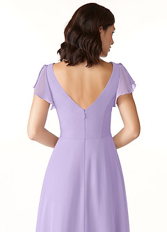 Azazie Omari Bridesmaid Dresses Lilac A-Line Chiffon Dress image6
