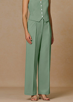 front Rowan Matcha Refined Weave Performance pants