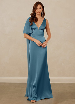 Christian Siriano Bridal for Azazie 1011 Bridesmaid Dresses Bermuda Mermaid Bow Stretch Satin Dress image3