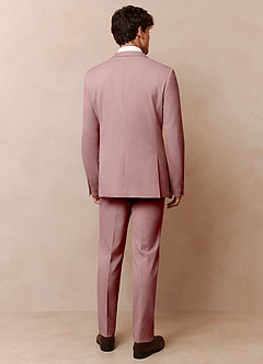 front James Dusty Rose Structured Stretch Suit Jacket