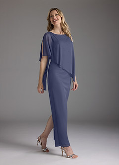 Azazie Aspyn Final Sale Stormy Sheath Beaded Mesh Dress image2