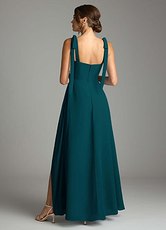Azazie Debra Bridesmaid Dresses Pine A-Line with Pockets Chiffon Convertible Dress image10