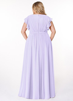 Azazie Daphne Modest Bridesmaid Dresses A-Line Ruffled Chiffon Floor-Length Dress image7