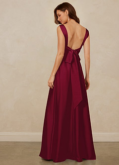 Christian Siriano Bridal for Azazie 1001 Brautjungfernkleider A-Linie Herzausschnitt Stretch-Satin Kleid Burgunderrot image5