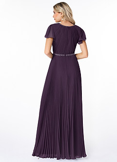 Azazie Kara Modest Bridesmaid Dresses A-Line Pleated Chiffon Floor-Length Dress image8