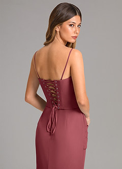 Azazie Sorrel Bridesmaid Dresses Merlot Mermaid Corset Chiffon Dress image7