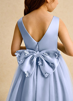 Azazie Malva Robe Demoiselle D'honneur Fillette Robe Princesse en Tulle Arc Eis image8
