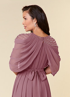 Azazie Olena Mother of the Bride Dresses Vintage Mauve A-Line Sequins Chiffon Dress image6