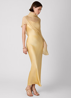 Crystle Blonde 100% Washable Silk Maxi Dress image2