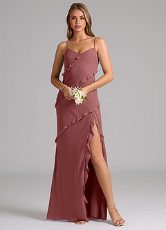 Azazie Nancie Bridesmaid Dresses Amethyst Mermaid Ruched Chiffon Dress image8