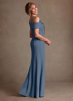 Azazie Rachael Final Sale Twilight Sheath Off the Shoulder Stretch Crepe Dress image5