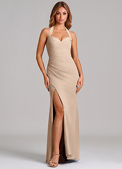 Azazie Emeria Suknie dla druhen Syrena Dekolt w kształcie serca Szyfon Do ziemi Sukienka image3