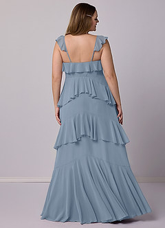 Barbie ♥ Azazie Bridesmaid Dresses Dusty Blue A-Line Sweetheart Neckline Chiffon Dress image7