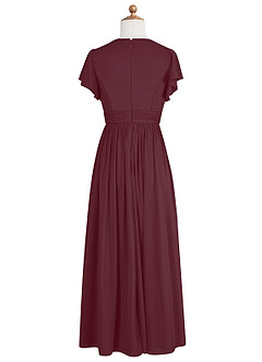 Azazie Mosley Junior A-Linie Gestreift Gittergewebe Kleid Cabernetrot image8