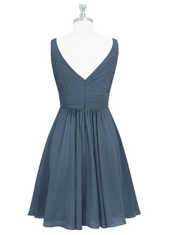 Azazie Grace Bridesmaid Dresses Neptune A-Line Pleated Chiffon Dress image8