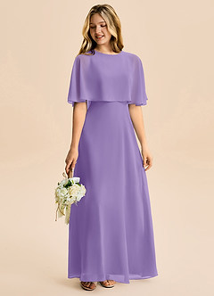 Azazie Maris Junior Abito A-Line in Chiffon Tahiti image6