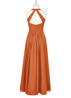 Azazie Claudia Bridesmaid Dresses Cinnamon A-Line Sweetheart Neckline Chiffon Dress image8