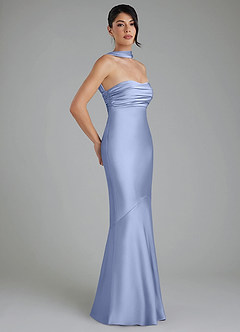 Azazie Marryn Bridesmaid Dresses Ice Mermaid Sweetheart Neckline Stretch Satin Dress image4