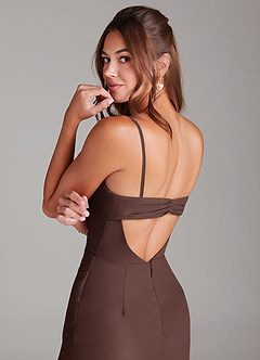 Azazie Leonis Bridesmaid Dresses Ganache Mermaid Strapless Chiffon Convertible Dress image4