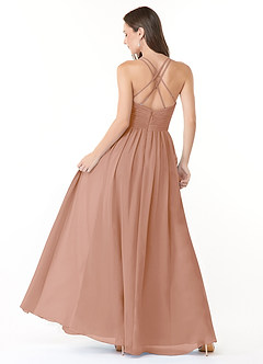 Azazie Jeanna Bridesmaid Dresses A-Line Pleated Chiffon Floor-Length Dress image4