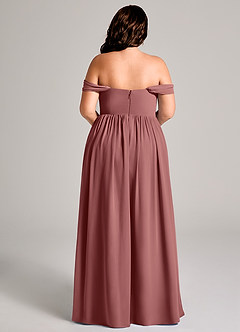Azazie Calianna Brautjungfernkleider Wandelbar A-Linie Schulterfrei Chiffon Kleid Amethyst image15