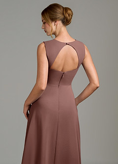 Azazie Gwendolyn Bridesmaid Dresses Espresso A-Line Sweetheart Neckline Chiffon Dress image2