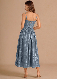 Petal Dusty Blue Midi Dress image5